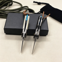 Couteau de poche de haute qualité à lame en acier Damas, couteau pliant pour le camping avec manche en os de vache pour le camping et la chasse