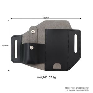 Outdoor Waist Multitool Sheath PU <b>Leather</b> <b>Tool</b> Pouch Holster Pocket Organizer with Belt Loop for Compass Knife - Product Image 3