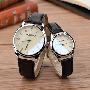 Mode <span class=keywords><strong>Couple</strong></span> montre minimaliste amant montre bracelet en cuir montres <span class=keywords><strong>pour</strong></span> hommes et femme <span class=keywords><strong>cadeau</strong></span> d'anniversaire <span class=keywords><strong>cadeau</strong></span> <span class=keywords><strong>de</strong></span> saint valentin - Product Image 2