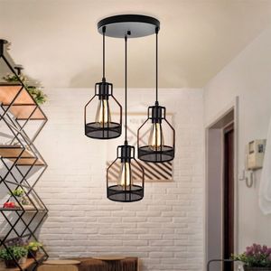 <span class=keywords><strong>Abat</strong></span>-<span class=keywords><strong>jour</strong></span> de cage à oiseaux en fer rétro Suspension industrielle rustique avec garde-fil pour cadre décoratif - Product Image 6