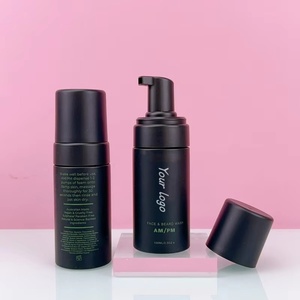 Matte Black 100ml 120ml 150 200 250ml PET Plastic Foam <b>Pump</b> Cleanser <b>Bottle</b> Private Label Skincare Packaging Lash Shampoo <b>Bottle</b> - Product Image 6