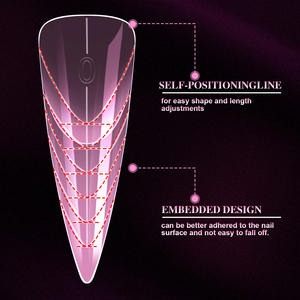 150 pièces rose français en plastique ongles double formes carré Stiletto ongles Extension moules moule de construction rapide pour <span class=keywords><strong>manucure</strong></span> bricolage approvisionnement - Product Image 5