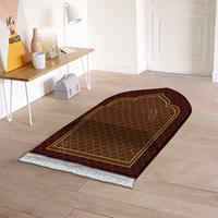 Tapis de Prière Islamique en Velours Doux à Mémoire de Forme Épais Personnalisé, Tapis Turcs pour Hommes et Femmes Musulmans, Tapis De Priere pour la Maison