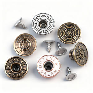 Yeni Stil Yüksek Kaliteli Modern 17mm Aksesuarlar Perçinler Özel Logo Kot Çinko Alaşım Kaplama Kot Düğmesi - Product Image 2