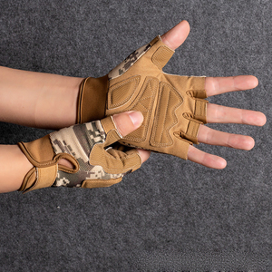 Gants tactiques multifonctionnels respirants à demi-doigts, antidérapants, pour le cyclisme, la remise en forme, en polyester, pour le sport en plein air - Product Image 1