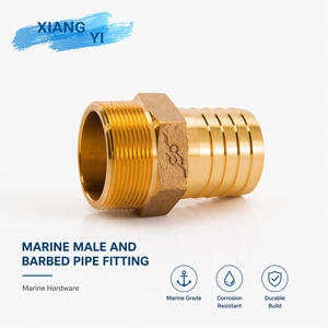 Nouvel adaptateur de tuyau en laiton de qualité supérieure 1-1/4"*1-1/4" à raccord mâle cannelé, filetage BSPT, pour yacht marin, fabriqué à Taïwan par HF - Product Image 4