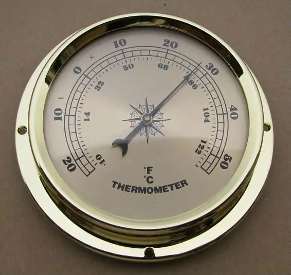 Sensor de temperatura metal 109mM color dorado metal termómetro inserto para estación meteorológica