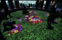 Grand écran de projection interactive au sol, jeux interactifs pour enfants, sol magique, jeux 3D, aire de jeux, auto-calibration