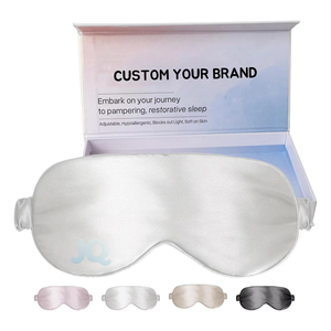 <span class=keywords><strong>Masque</strong></span> de sommeil en satin de soie avec logo personnalisé, sangle réglable, <span class=keywords><strong>masque</strong></span> occultant pour homme et femme, idéal pour les voyages, la sieste, cadeau - Product Image 1