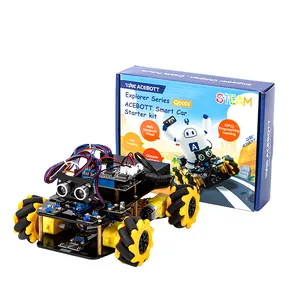 ACEBOTT ESP32 CAM Omni Wheel Robot Kit programmabile evitamento degli ostacoli di tracciamento della fotocamera intelligente Robot Kit di avviamento per auto per arduino