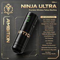 Máquina de Tatuar Inalámbrica Profesional Ambition Ninja Ultra con Trazo Recto de 3.5mm/4.0mm y Accionamiento Directo para Artistas del Tatuaje Corporal