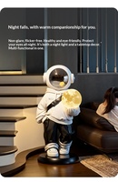 Statue de sol en résine Tonfo, écologique, peinte, moderne, de luxe, en forme d'astronaute, avec haut-parleur intégré pour meuble TV et décoration intérieure