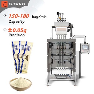Machine d'emballage automatique multi-voies pour sachets de poudre de protéines et de lait en poudre 2g 8g 10g - Product Image 1