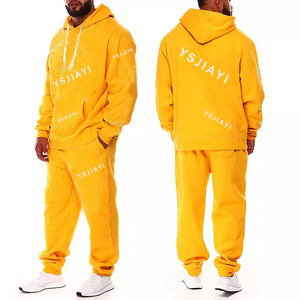 100% Cotton Người Đàn Ông Tracksuit Tùy Chỉnh Sweatsuit Jogger Thiết Lập Nhãn Hiệu Riêng Trống Theo Dõi Chạy Bộ Mồ Hôi Phù Hợp Với Người Đàn Ông Mồ Hôi Và Hoodie Set - Product Image 4