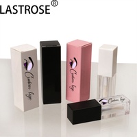 Créez Votre Propre Logo – Tubes de Brillant à Lèvres Vides de 6 ml Rose et Blanc avec Grande Brosse Applicatrice – Vente en Gros