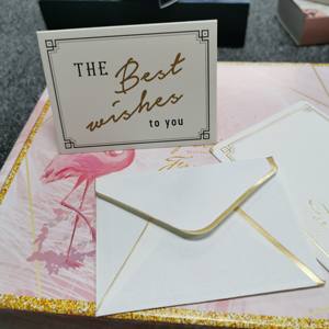 Tarjeta de regalo de agradecimiento impresa personalizada en línea Impresión offset en papel recubierto de cartón Kraft para marca de ropa de boda - Product Image 6