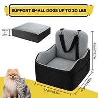 Meistverkauftes Auto-Beifahrerseitenbett mit Erhöhung, Schwammpolsterung, Rutschfest, Wärmehaltend, für Kleine/Mittlere Hunde, Ganzjährig Nutzbar