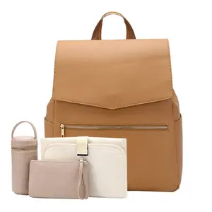 Популярная заводская цена на Amazon, сумка для детских подгузников, рюкзак, сумка для подгузников, органайзер для ухода за ребенком с изолированным мешочком и пеленальной подушкой