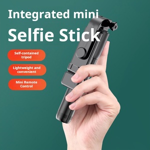 Perche à <span class=keywords><strong>selfie</strong></span> longue et pliable X617 R1s, monopode trépied avec télécommande Bluetooth détachable pour téléphone portable - Product Image 5