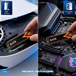 KANAGA G4200 PCIe 4.0 NVMe M.2 SSD 7000MB/s Disque SSD interne haute vitesse pour PC de jeu et PS5 - Product Image 3