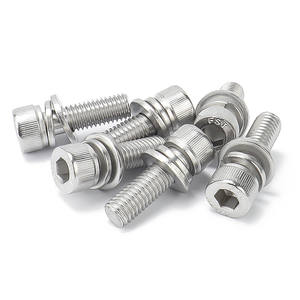 High Quality A2 304 Stainless Steel Hexagon Socket Head Combination <strong>Screws</strong> Various Sizes (M3 M8) Metric Plain 10mm 50mm Sizes - Product Image 5