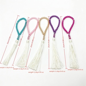 33 Plastic Pearl Prayer Beads <strong>Bracelet</strong> with Tassel for Meditation, Home Decor and Daily Wear, Ornament and Daily <strong>Matching</strong> - Product Image 2