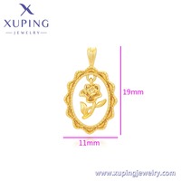 X000824177 Bijoux Xuping, pendentif à la mode en forme de rose plaqué or 24 carats sur cuivre
