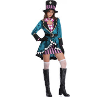 BAIGE S-XXL Alice femme magicien Performance COS Costume Halloween cirque magicien jeu de rôle scène Performance porter