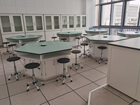 Meubles de laboratoire modulaires hexagonaux SEFA8M en résine phénolique pour poste de travail scientifique universitaire en laboratoire de chimie (vente en gros)