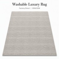 Grand tapis imperméable à poils bouclés avec dos antidérapant en silicone pour salon, tapis moderne sur mesure, fourniture d'usine