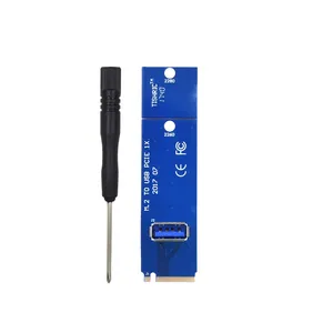 NGFF M.2到USB 3.0卡适配器M2 M密钥到USB3.0传输转换器，用于PCIe pci-e 1x到16x提升卡