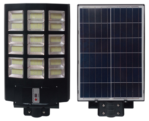 ไฟถนนพลังงานแสงอาทิตย์ 400W LED โมโนคริสตัลไลน์ซิลิคอน IP67 ติดผนัง ABS มุมลำแสง 120 องศา 6000K แสงเดย์ไลท์ รีโมทคอนโทรล - Product Image 3