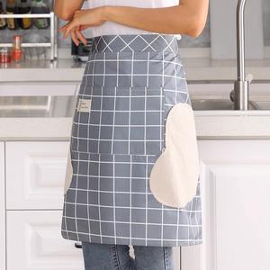 Delantal de Trabajo Negro para Adolescentes, Delantal de Cocina de Algodón para Trabajos de Carpintería, Delantal de Chef Negro y Blanco, Delantal Ajustable y Duradero para Cocina y Restaurante - Product Image 4