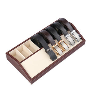 กล่องเก็บเข็มขัดไม้, แท่นโชว์เข็มขัด, ชั้นวางโชว์หนัง PU สำหรับเคาน์เตอร์, ชั้นวางของ, ชั้นวางเข็มขัดแบบกำหนดเอง - Product Image 5
