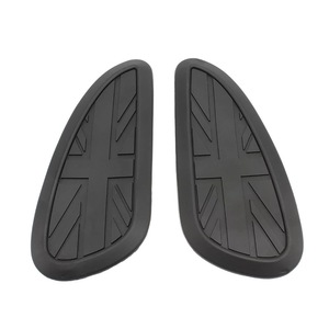 Almohadilla para tanque de combustible de motocicleta Zuqing, pegatina de goma antideslizante negra para bicicletas todoterreno, juego de dos piezas - Product Image 2