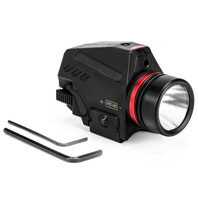 High Quality Tactical Laser Flashlight 150 Lumens LED Flashlight with Red Laser Scope