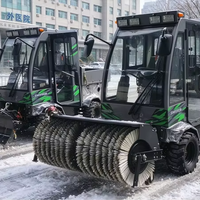 Souffleuse à neige professionnelle YUGONG à double moteur, trois-en-un, pour routes municipales, avec lame rotative, balayeuse, 1106 kg