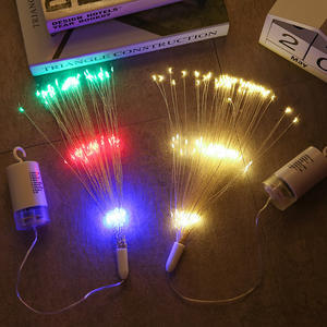 أضواء الألعاب النارية الشمسية المتفجرة، زينة عيد الميلاد، إضاءة للحدائق والساحات، إضاءة جو للتخييم، سلسلة أضواء نجمية ملونة مع جهاز تحكم عن بعد - Product Image 3