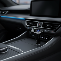 Pengisi Daya Mobil USB Ganda untuk Pemancar FM 5.0 Panggilan Bebas Genggam Pemutar MP3 Output 5V/3A Pengisian Cepat QC2.0 untuk Ponsel