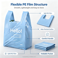Sacs de courses en plastique personnalisés imprimés pour boutiques de vêtements, avec logo, impression couleur CMJN, en gros