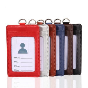 3 חריצים עור אמיתי צוות עובד אמיתי כרטיס מזהה כרטיס - Product Image 1