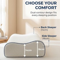 Oreiller de fitness européen et américain en mousse à mémoire de forme pour le soutien du cou, à rebond lent, conception spatiale, double contour, pour la colonne cervicale