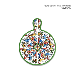 Vente en gros de dessous de plat en céramique au design italien, tampons chauffants de cuisine en céramique personnalisés, <span class=keywords><strong>vaisselle</strong></span>, napperon, carreaux de sublimation avec support en liège - Product Image 4