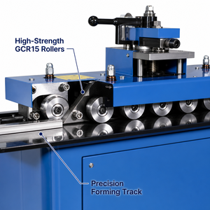 Machine de formage de joints pour conduits CVC à haute efficacité APCOM, machine de formage de joints Pittsburgh, machine de formage à froid S-Cleat, plieuse de tôles - Product Image 1