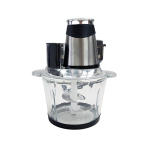 3L Kapazität Edelstahl Elektrische Fleischmühle für den Haushalt mit Glasabdeckung Automatische Funktion Auch als Mixer Verwendbar - Product Image 1