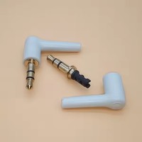 Connecteur audio jack 3,5 mm mâle 3/4 pôles, angle droit 90°, pour réparation DIY de casque stéréo, soudure