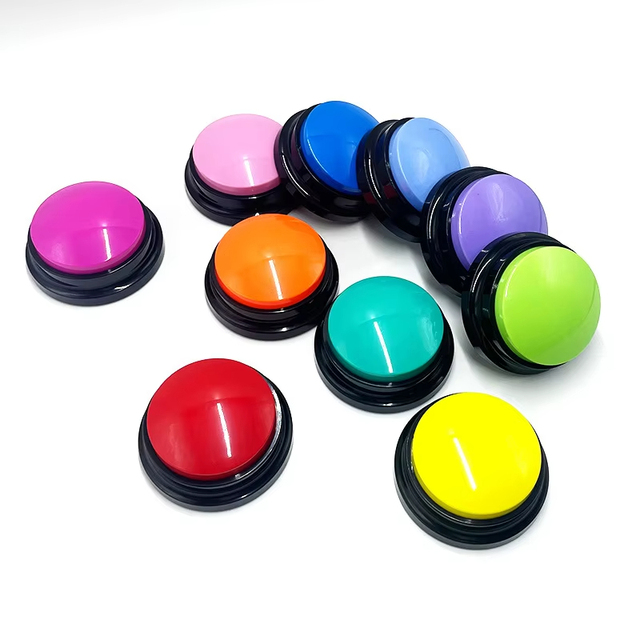 Hot Sale Modern Interactive Plastic Pet Toys Dog Communication Speech Button Toy Sound Recording Button for Cat Training Dog