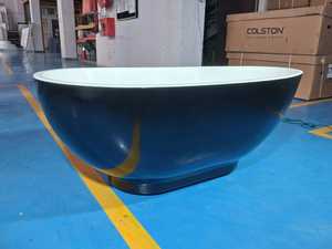 Black X-ZURA Indoor Modern Freestanding Eco-Friendly Rectangle Acrylic Soaking <b>Bath</b> Tub Massage Whirlpool Faucet Included - Product Image 4