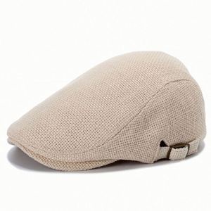 Meilleures ventes : Nouveau style de béret, casquette plate en jute, casquette gavroche, casquette Ivy personnalisable pour femmes et hommes, mode estivale, tenue décontractée et sportive - Product Image 5
