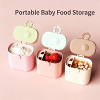 Boîte de conservation portable pour aliments pour bébé avec poignée abeille, joint en silicone, cuillère séparée, multifonction, design dessin animé, pour collations, cuisine, chambre, individuelle